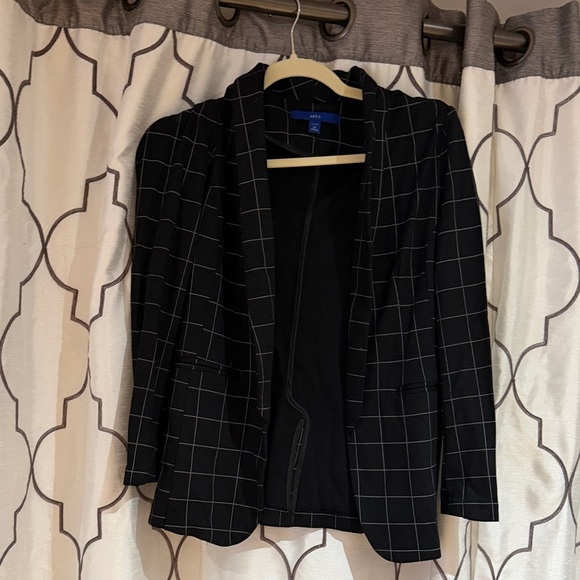 Apt. 9 Jackets & Blazers - Apt 9 Black Blazer with White Grid Pattern